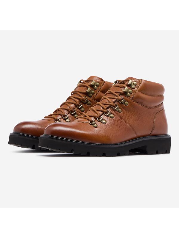 Oliver Sweeney Men's Helford Milled Leather Hiker Boots - Dark Tan Image 2