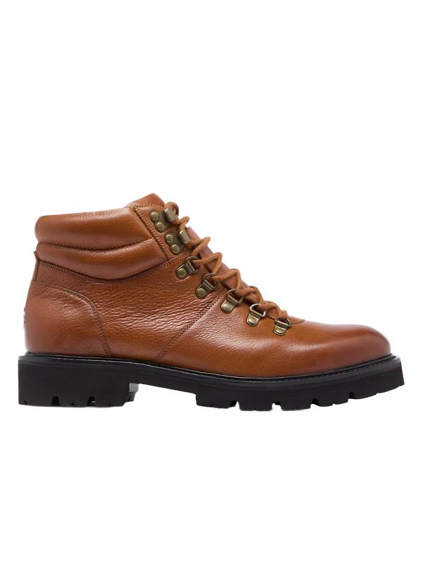 Oliver Sweeney Men's Helford Milled Leather Hiker Boots - Dark Tan Product Image
