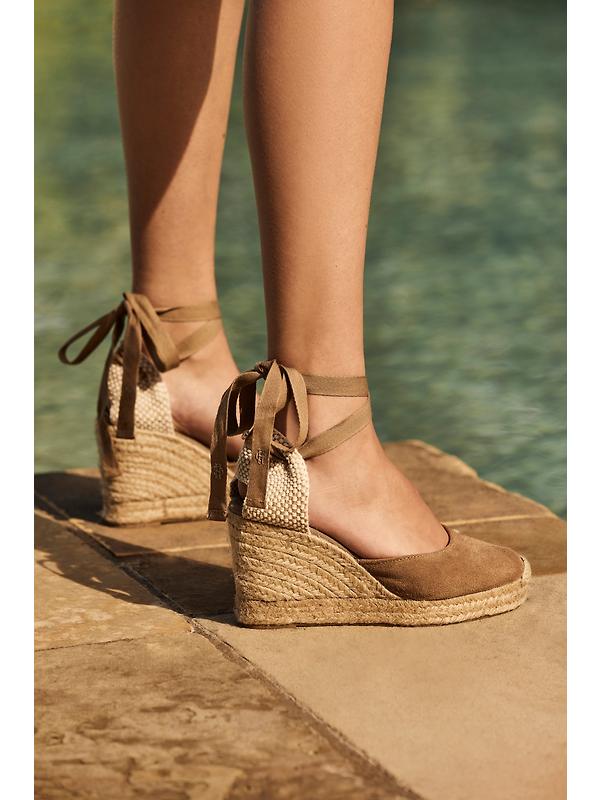 Holland Cooper Women's Seville Wedge Sandals - Taupe Image 2