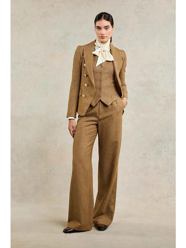 Holland Cooper Women's High Waisted Straight Trousers - Tawny Image 3