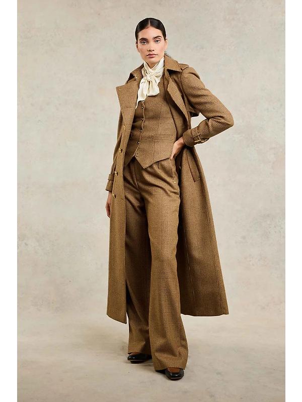 Holland Cooper Women's High Waisted Straight Trousers - Tawny Image 2