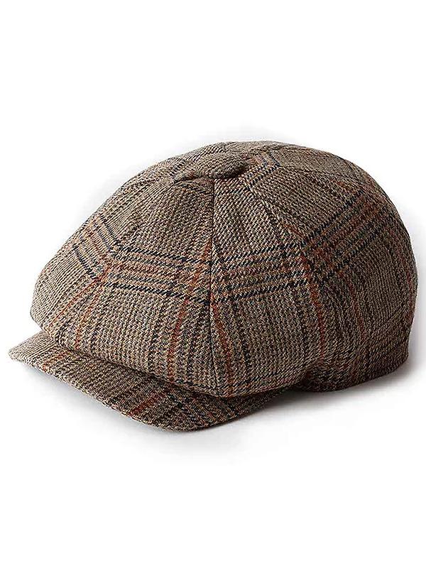 Holland Cooper Baker Boy Cap - Bourbon Tweed Image 1