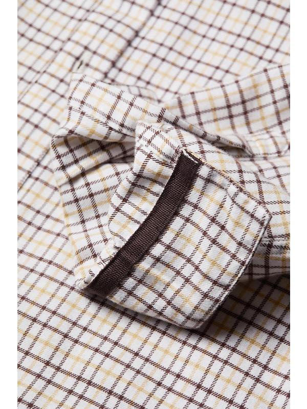 Holland Cooper Men's Classic Button Down Shirt - Cheltenham Camel Check Image 6