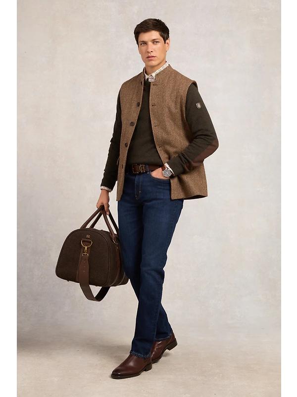 Holland Cooper Men's Country Crew Neck Knit - Moss Image 4