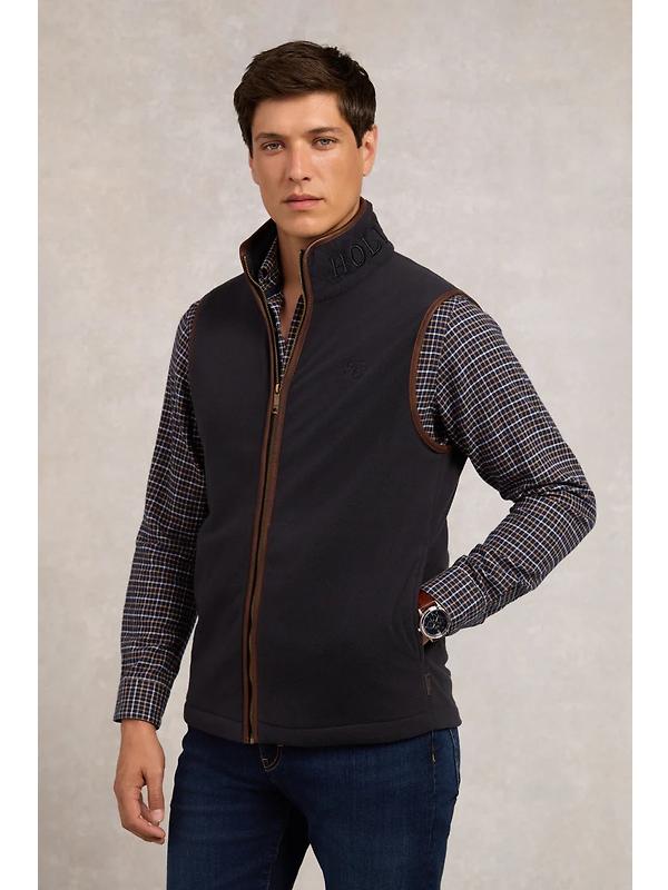 Holland Cooper Men's Country Fleece Gilet - Ink Navy Image 2