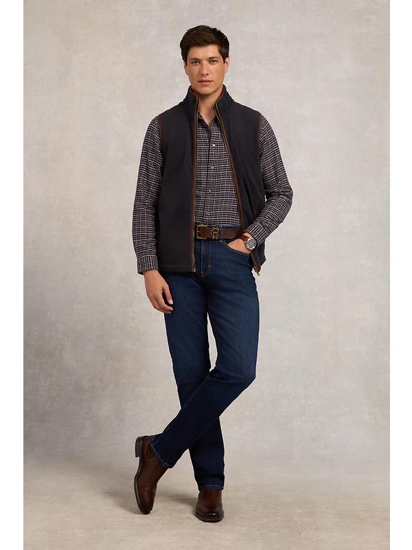 Holland Cooper Men's Country Fleece Gilet - Ink Navy Image 3