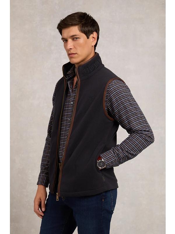 Holland Cooper Men's Country Fleece Gilet - Ink Navy Image 6