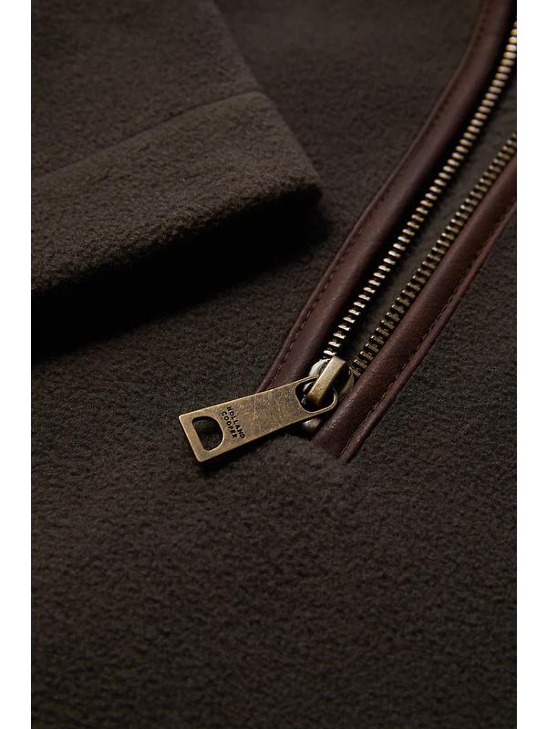 Holland Cooper Men's Country Fleece Quarter Zip - Khaki Image 10