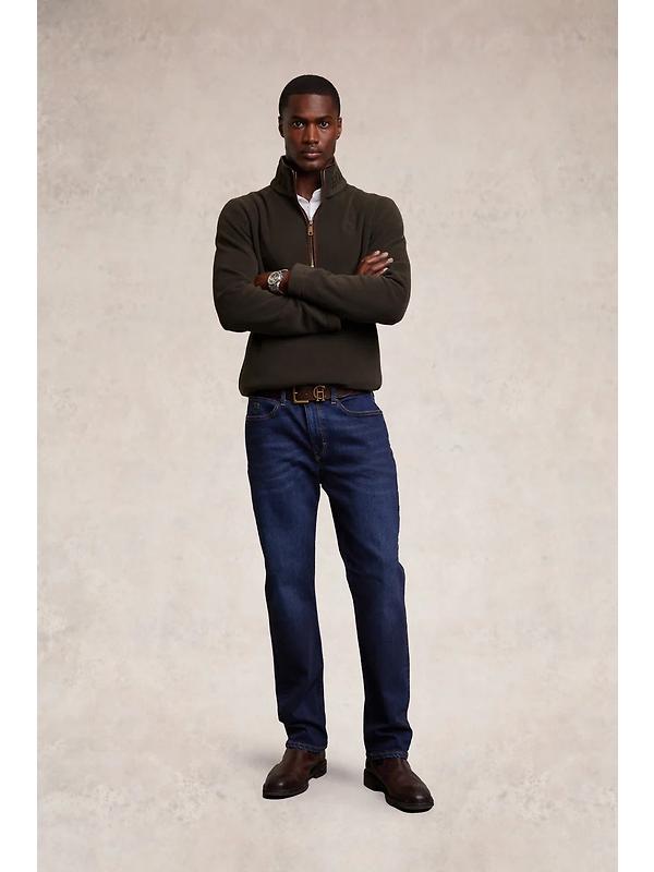 Holland Cooper Men's Country Fleece Quarter Zip - Khaki Image 5