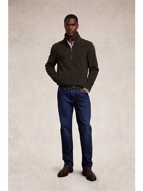 Holland Cooper Men's Country Fleece Quarter Zip - Khaki Image 8