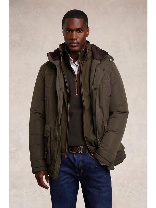 Holland Cooper Men's Country Fleece Quarter Zip - Khaki Image 9