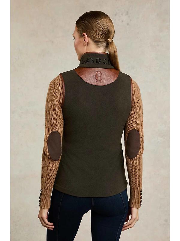 Holland Cooper Women's Country Fleece Gilet - Khaki Image 7