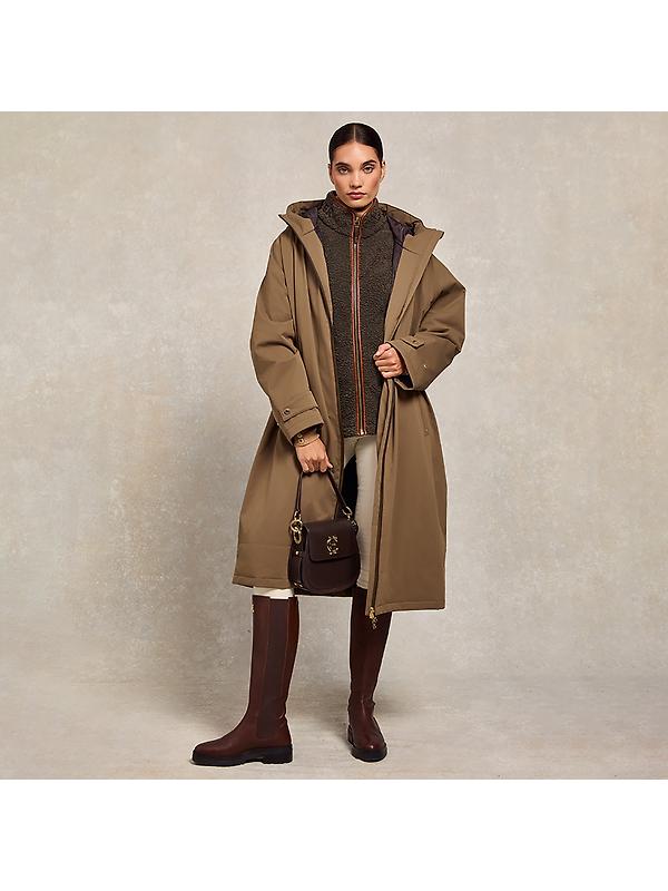 Holland Cooper Women's Country Fleece Gilet - Khaki Borg Image 4