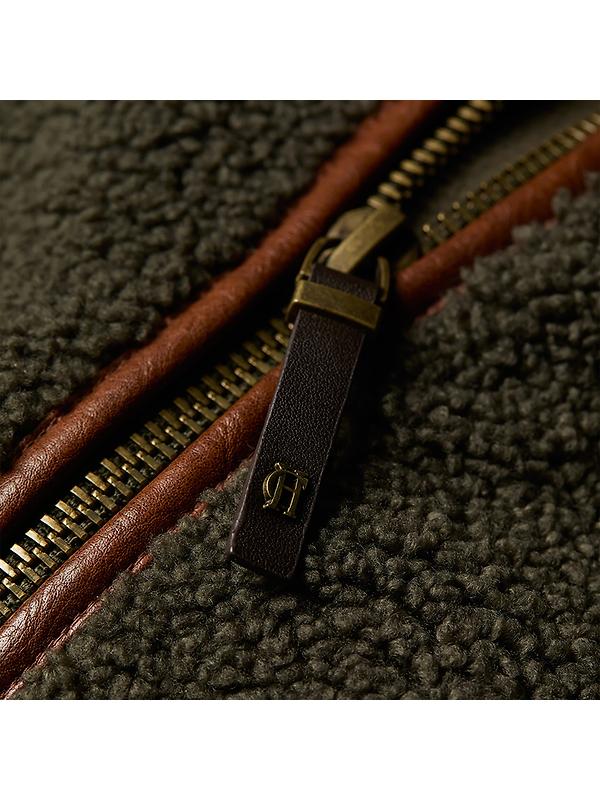 Holland Cooper Women's Country Fleece Gilet - Khaki Borg Image 5