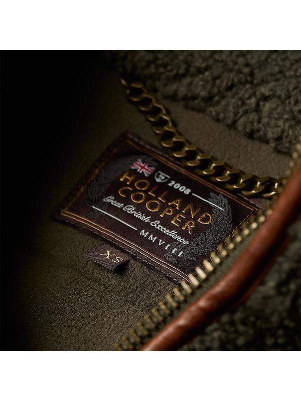 Holland Cooper Women's Country Fleece Gilet - Khaki Borg Image 7