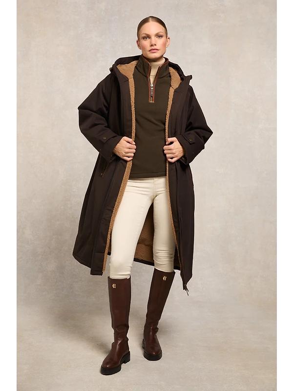 Holland Cooper Women's Country Fleece Quarter Zip - Khaki Image 4