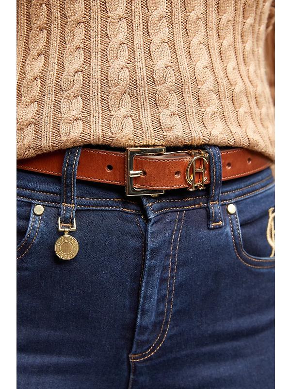 Holland Cooper Women's HC Slim Logo Belt - Tan Image 4