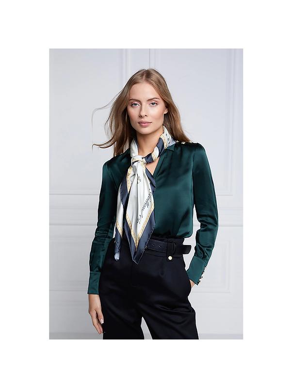 Holland Cooper Women's Nine Horse Silk Scarf - Nine Horse Image 2