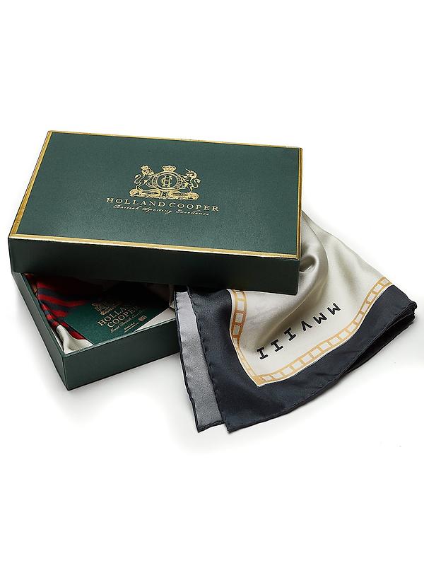 Holland Cooper Women's Nine Horse Silk Scarf - Nine Horse Image 3