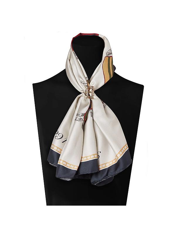 Holland Cooper Women's Nine Horse Silk Scarf - Nine Horse Image 5