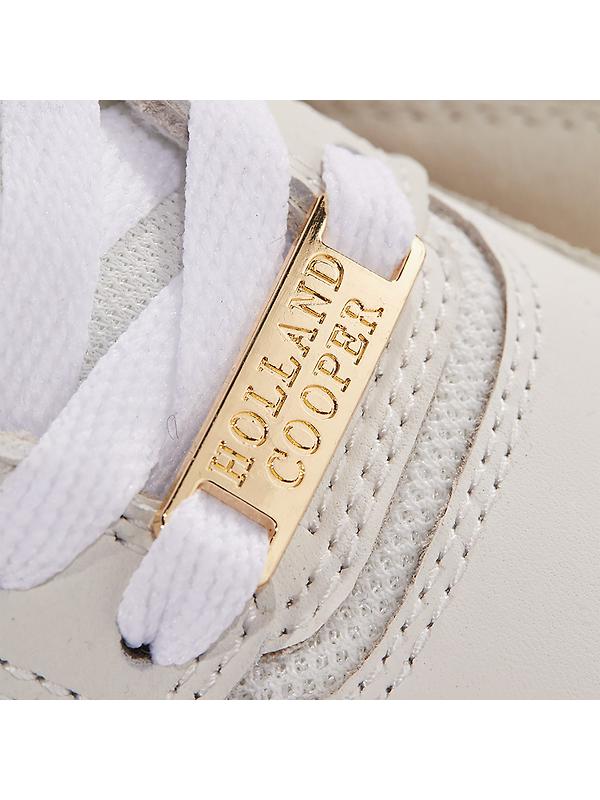 Holland Cooper Women's Retro Trainers - Off White Image 8