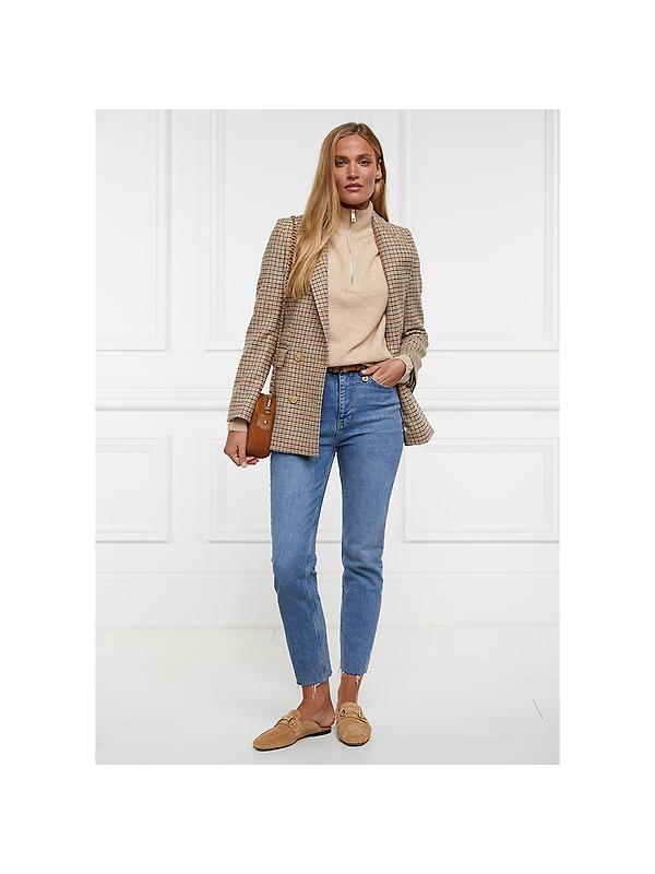 Holland Cooper Women's Tori Quarter Zip Knit - Camel Image 4