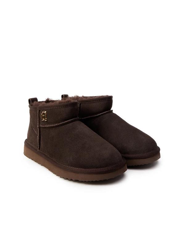 Holland Cooper Women's Ultra Mini Shearling Boots - Chocolate Image 3