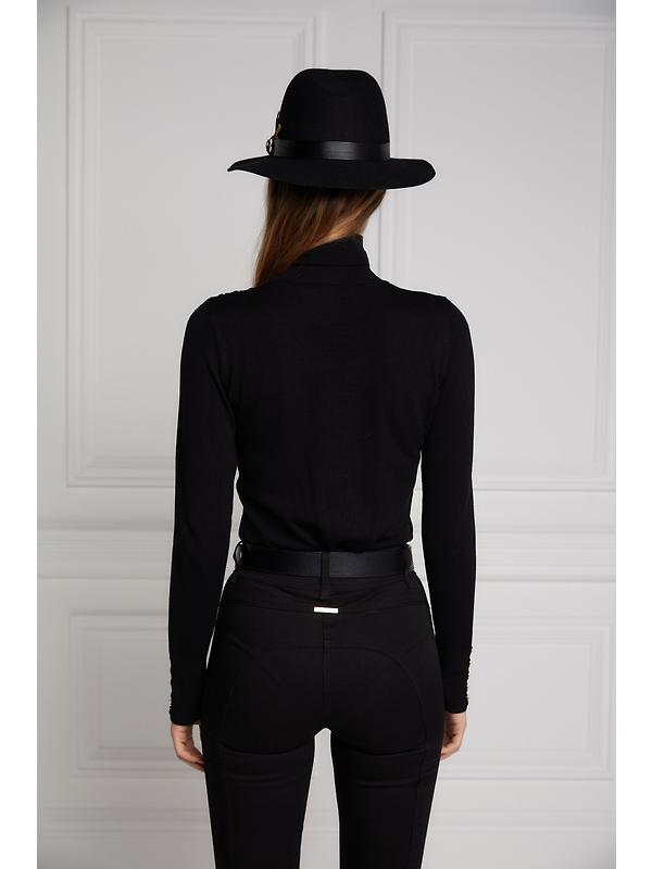 Holland Cooper Women's Buttoned Knit Roll Neck - Black Image 11