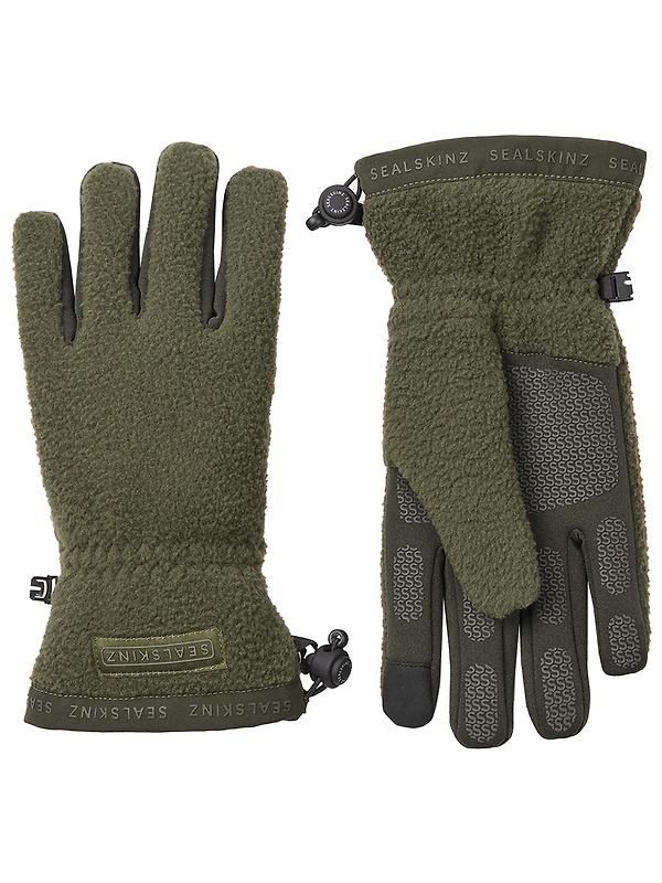 Sealskinz Hoveton Waterproof Sherpa Fleece Gloves - Olive Image 1