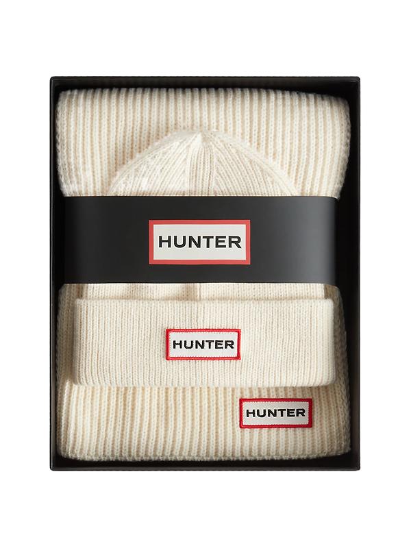 Hunter Jura Scarf and Beanie Box Set - Antique White Product Image