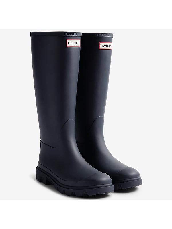 Hunter Women's Downpour Tall Wellington Boots - Navy Image 3