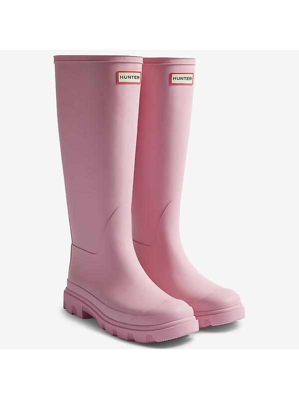 Hunter Women's Downpour Tall Wellington Boots - Pink Image 3