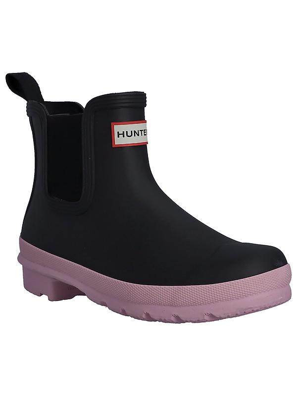 Hunter Women's Original Chelsea Boots - Black/Pink/Nectar Image 2