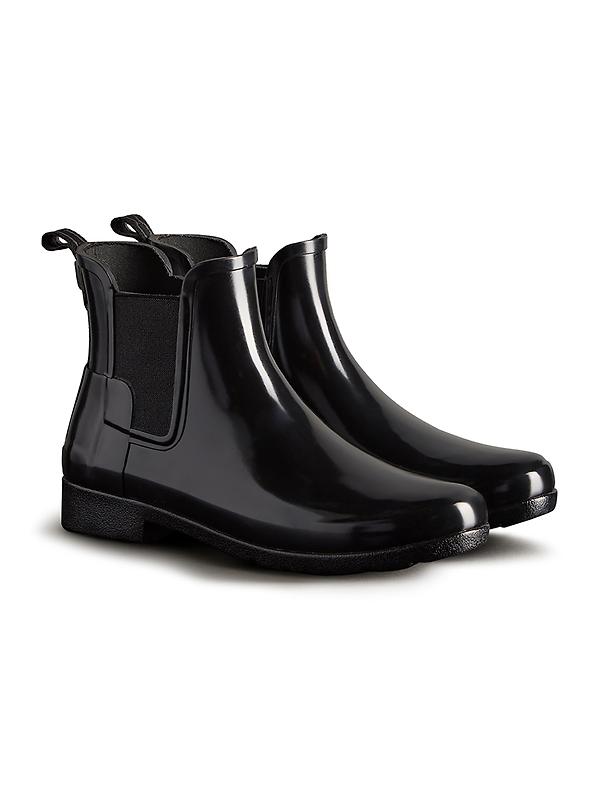Hunter Women's Refined Gloss Slim Fit Chelsea Boots - Black Image 2