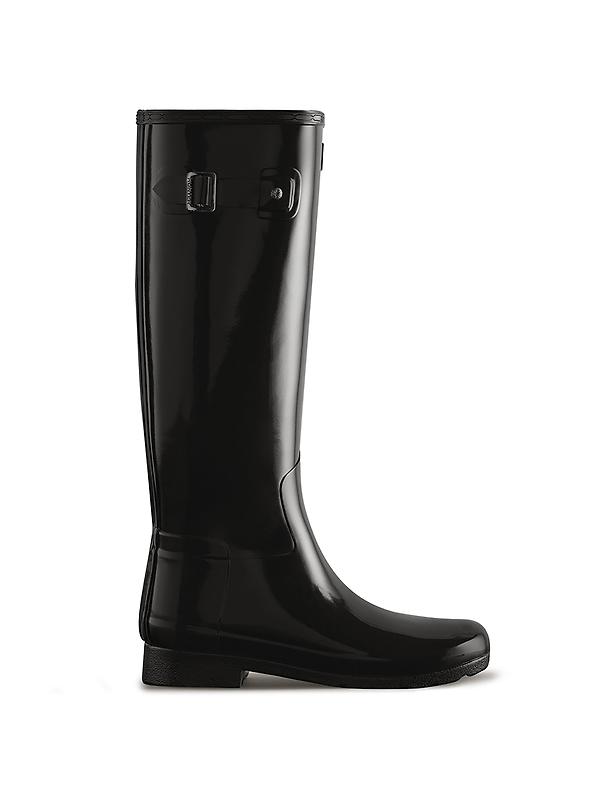 Product image of Hunter Women's Refined Slim Fit Tall Gloss Wellington Boots - Black
