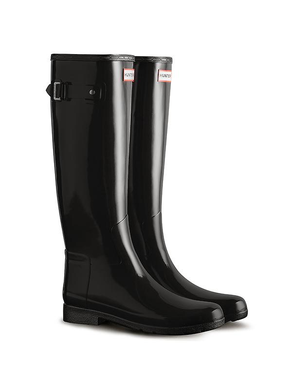 Hunter Women's Refined Slim Fit Tall Gloss Wellington Boots - Black Image 2
