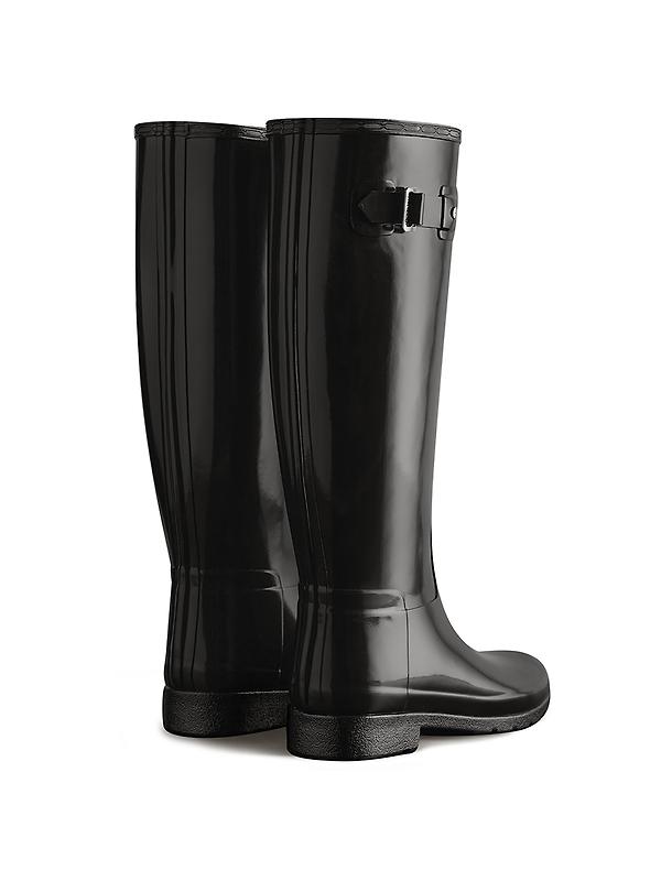 Hunter Women's Refined Slim Fit Tall Gloss Wellington Boots - Black Image 3