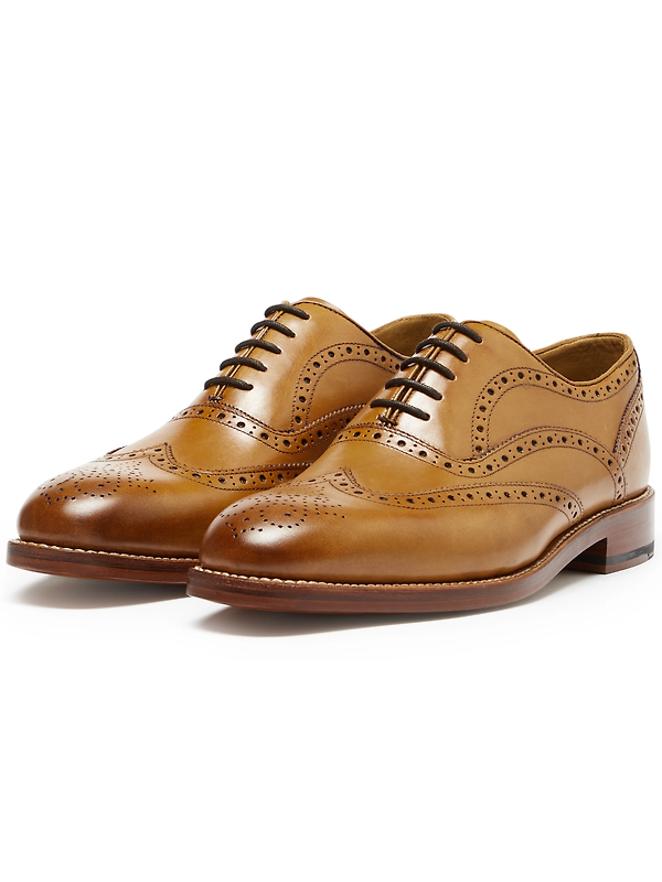 Oliver Sweeney Men's Aldeburgh Calf Leather Oxford Brogues - Tan Image 3