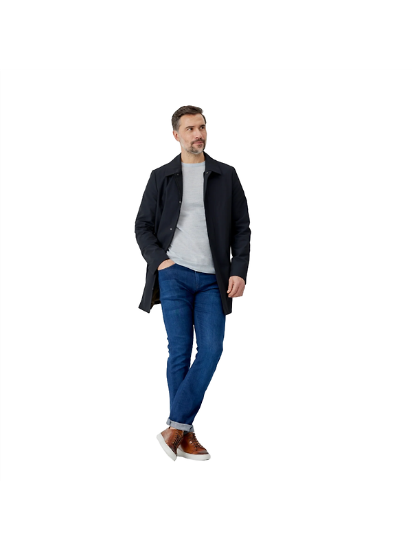 Oliver Sweeney Men's Huntingfield Showerproof Mac - Navy Image 6