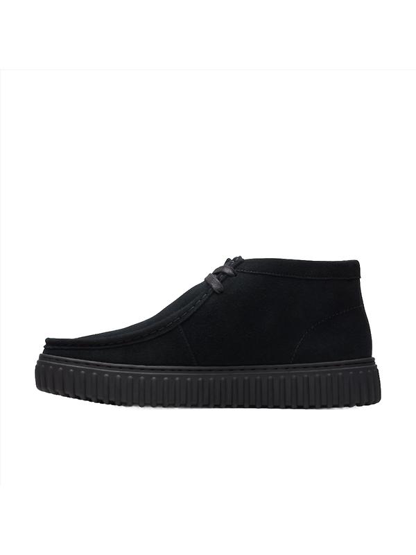 Clarks Torhill Hi Boots - Black Suede Image 2