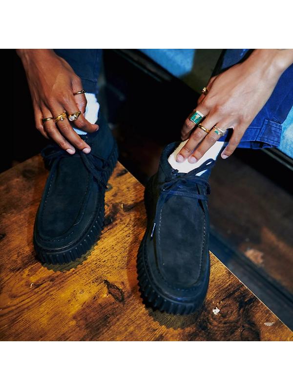 Clarks Torhill Hi Boots - Black Suede Image 8