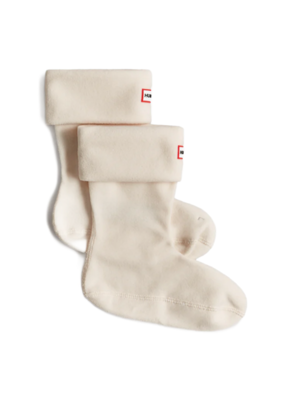 Product image of Hunter Recycled Fleece Cuff Short Boot Socks - White