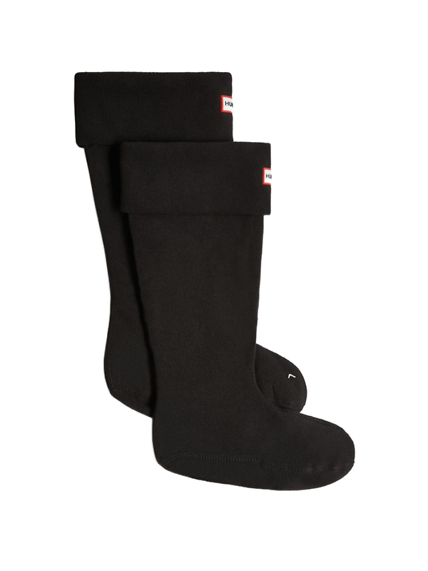Product image of Hunter Recycled Fleece Cuff Tall Boot Socks - Black
