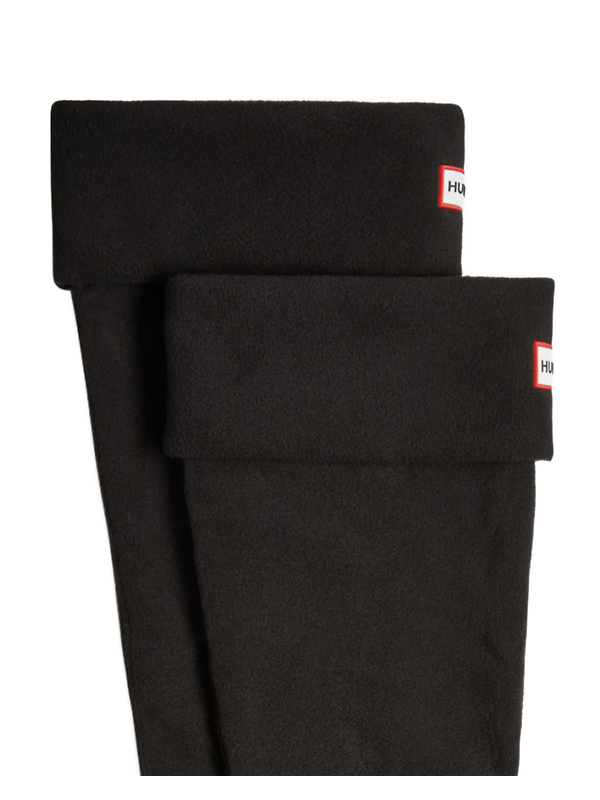 Hunter Recycled Fleece Cuff Tall Boot Socks - Black Image 3