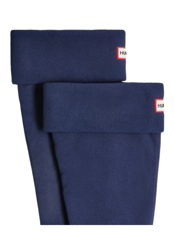 Hunter Recycled Fleece Cuff Tall Boot Socks - Navy Image 2