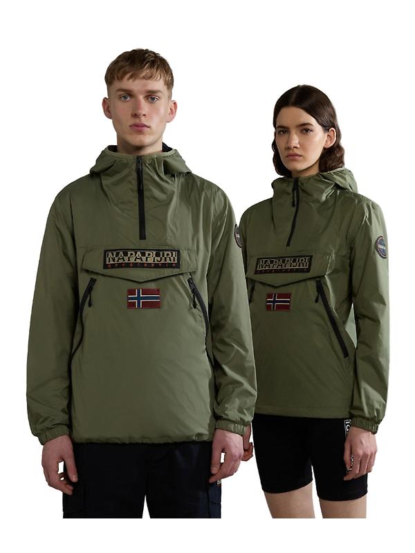 Napapijri Rainforest Ripstop Anorak Jacket - Green Lichen Image 3