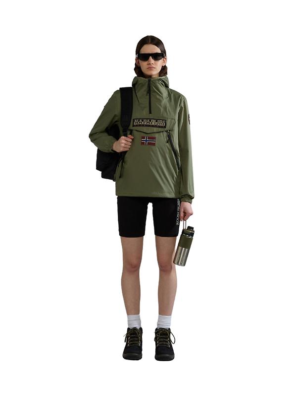 Napapijri Rainforest Ripstop Anorak Jacket - Green Lichen Image 5