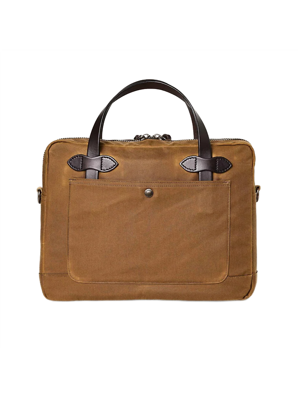 Filson Tin Cloth Compact Briefcase - Dark Tan Image 2