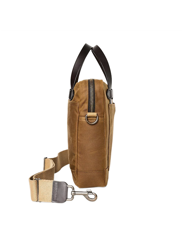 Filson Tin Cloth Compact Briefcase - Dark Tan Image 3