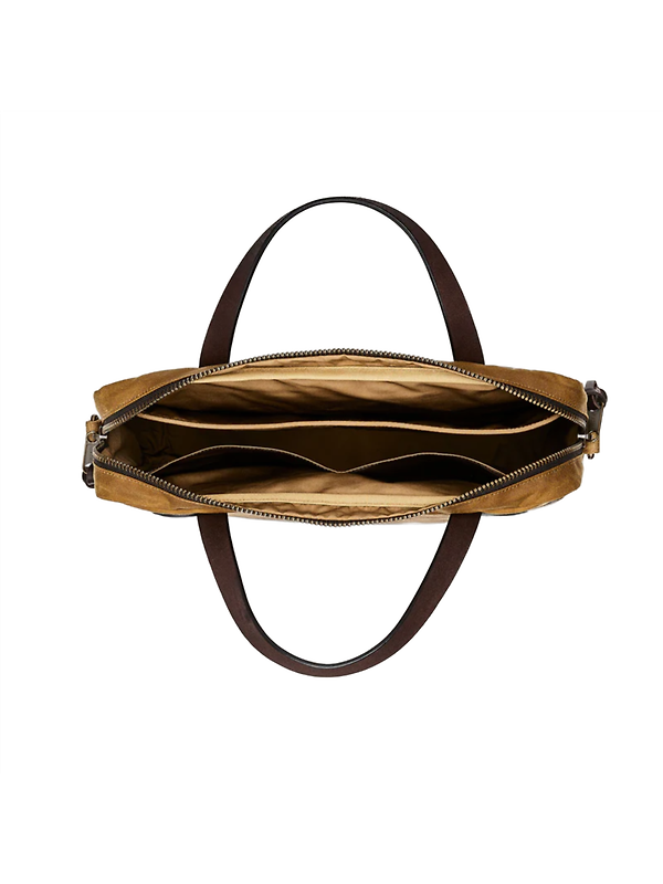 Filson Tin Cloth Compact Briefcase - Dark Tan Image 4